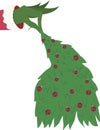 Grinch hand, grinch, grinch holding christmas tree, christmas